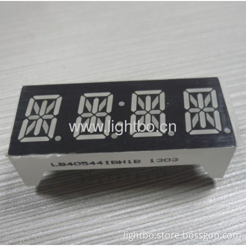 Ultra Blue Custom Design 0.54" 4-digit 14-segment Alphanumeric Led Displays With Package Dimensions 50.4 X21.15 X 15 Mm 